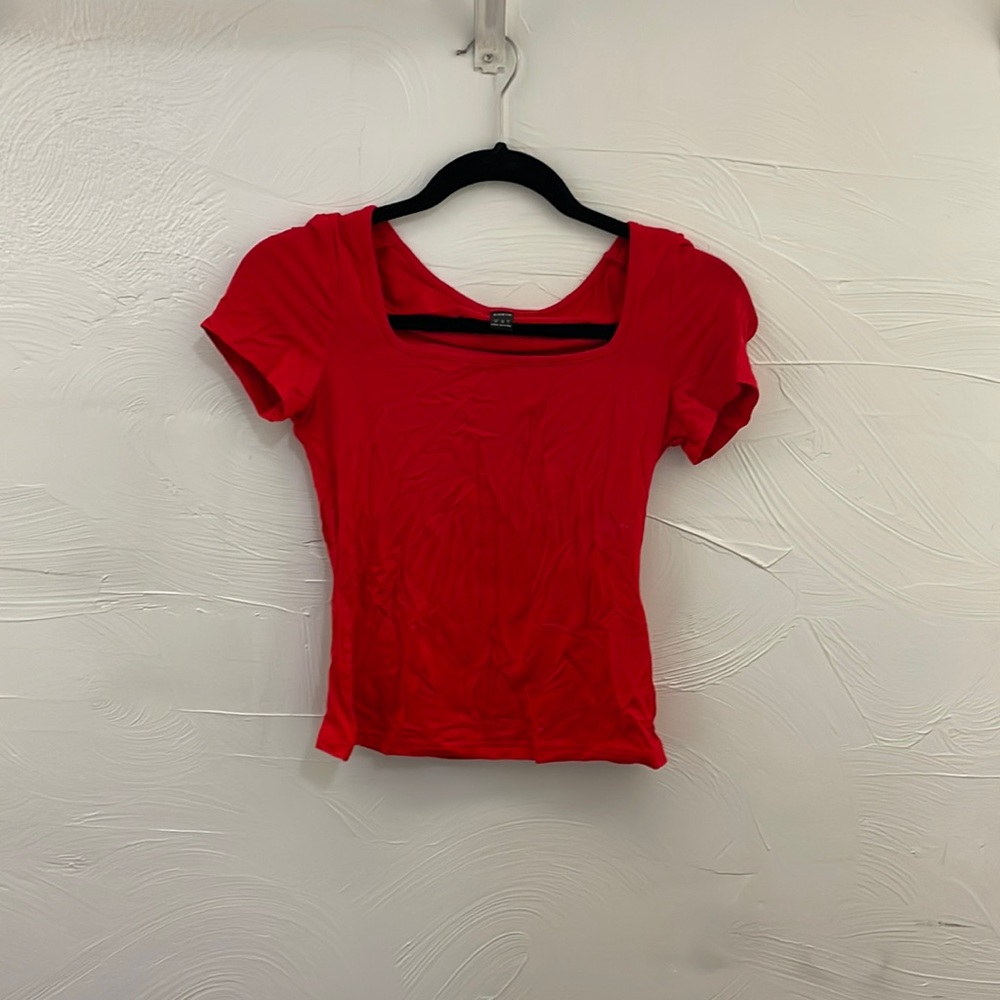 Shein Red Short Sleeve Top